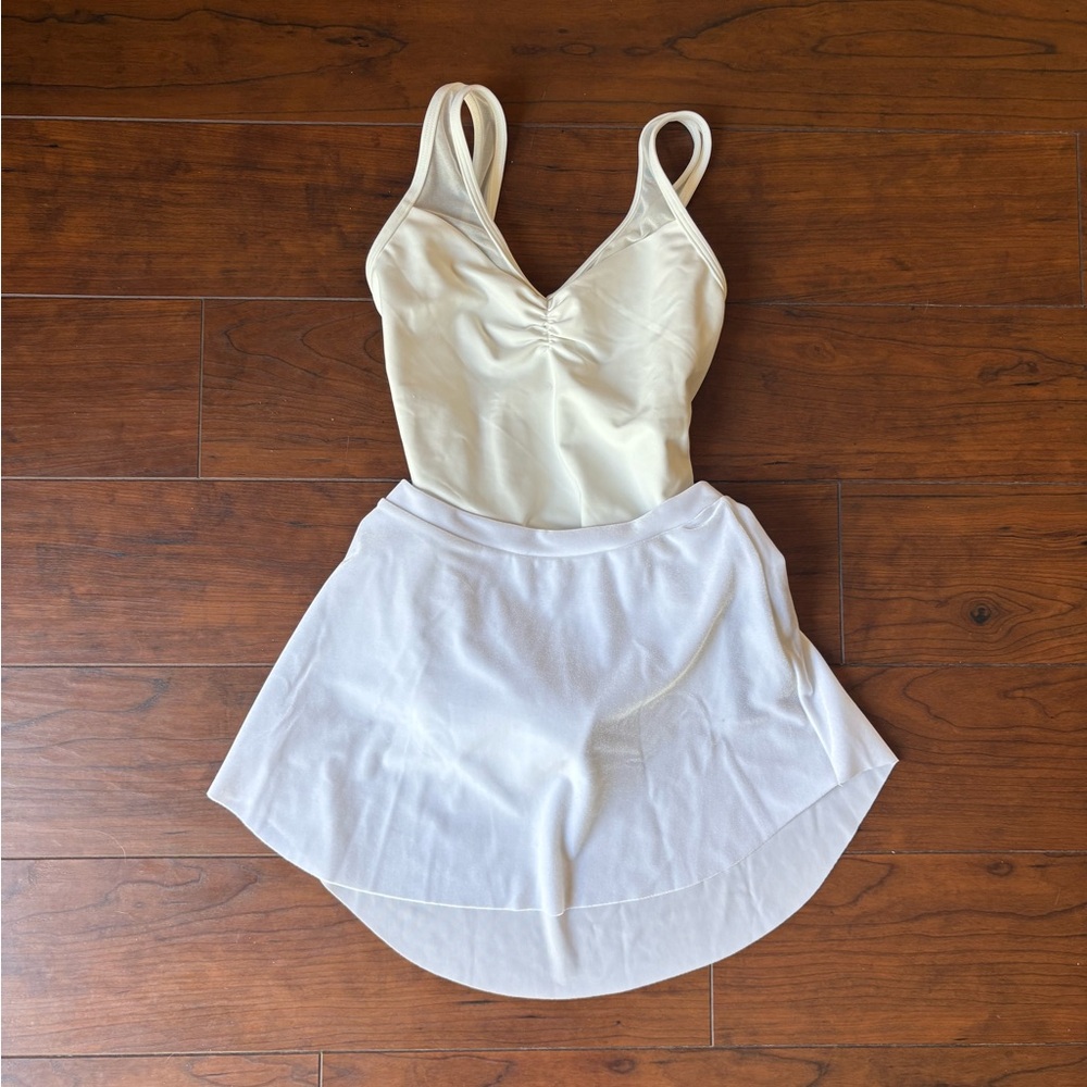 White Velvet Tulip Skirt from Eleve Dancewear